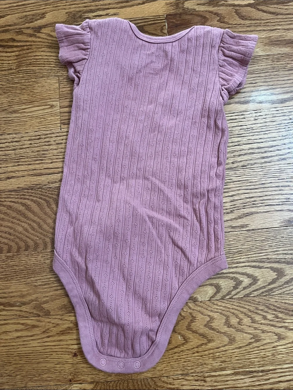 Members Mark Baby Girls Short Sleeve Ribbed Onesie - Pink & Mauve Mix (3-Pack)